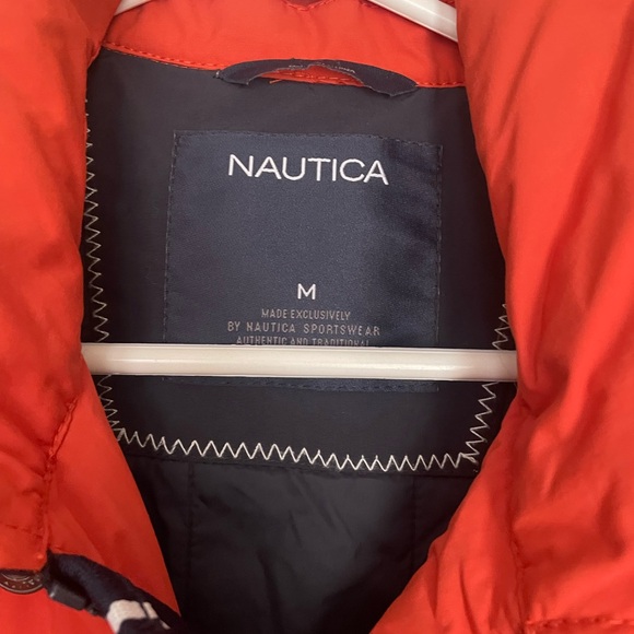 Nautica Orange with reflective stripes Performance Jacket Sz M - Picture 2 of 12